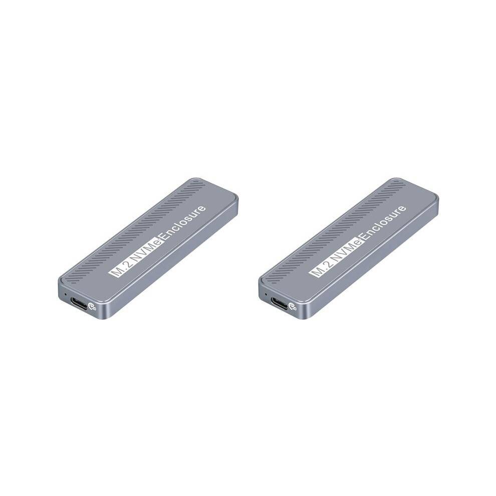 2X M.2 NVMe SSD Enclosure USB3.2 20Gbps Type-C SSD Enclosure for 2230/2242/2260/2280 NVME SSD M Key External Case Box
