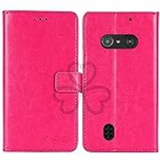 TienJueShi Rosa Telefonskal för Doro 5861 2.4 inch Stödfunktion Skal Med Plånbok Mobilskal Läder Case Stöttåligt Hölje Skyddsskal Fodral