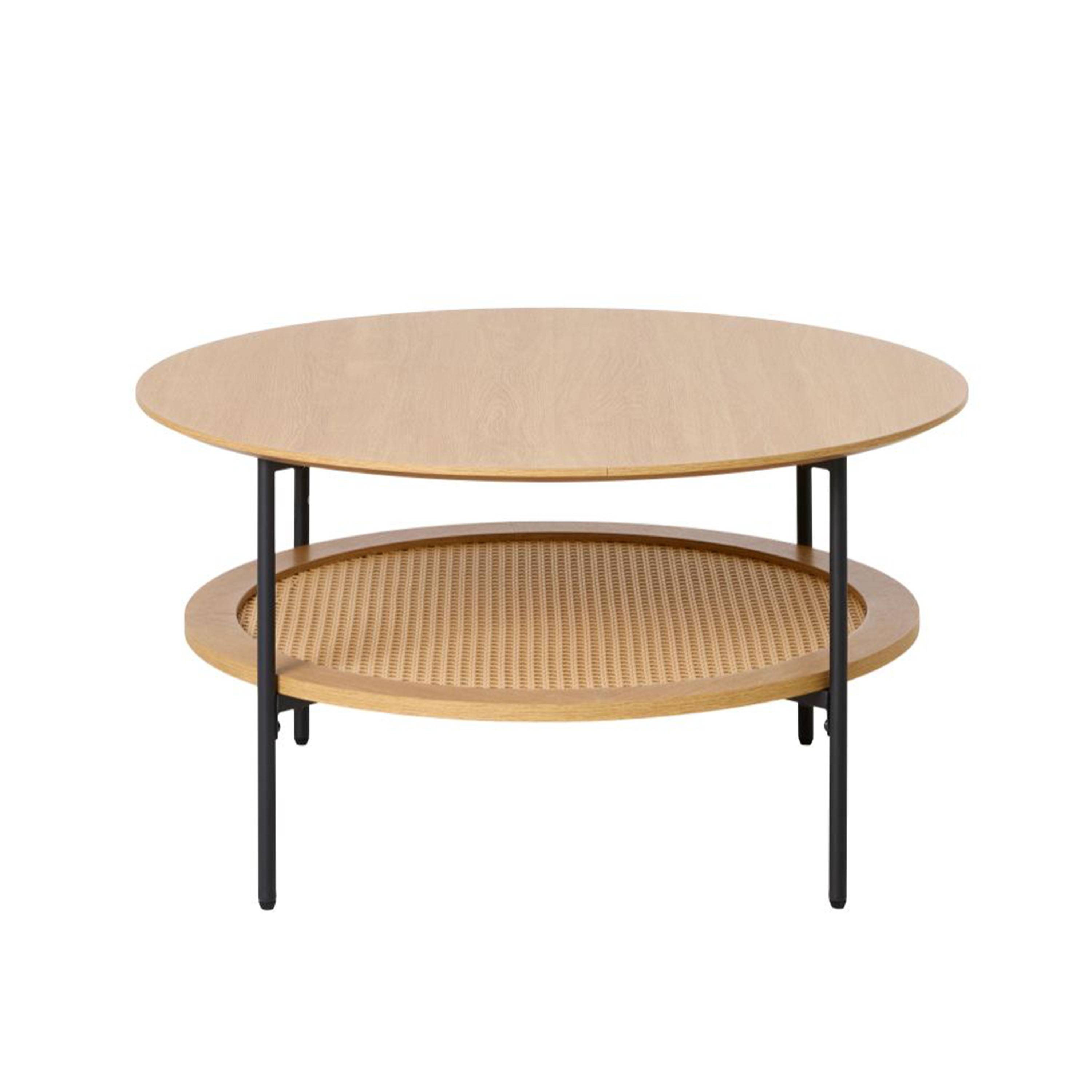 Nordic Home - Elin Soffbord Oak Ø80 från Sleepo - Trä ((HxBxD): 40x80x80 cm)