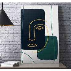 Abstrakt kontorcanvas tavla konst