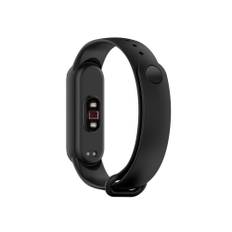 Glossy Silicone Watch Band for Xiaomi Mi Band 5 & 6 - Svart