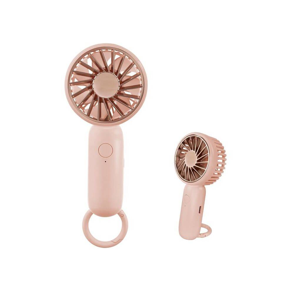 Mini USB-bärbar fläkt, tyst och lätt kylfläkt för inomhus- och utomhusbruk, rosa