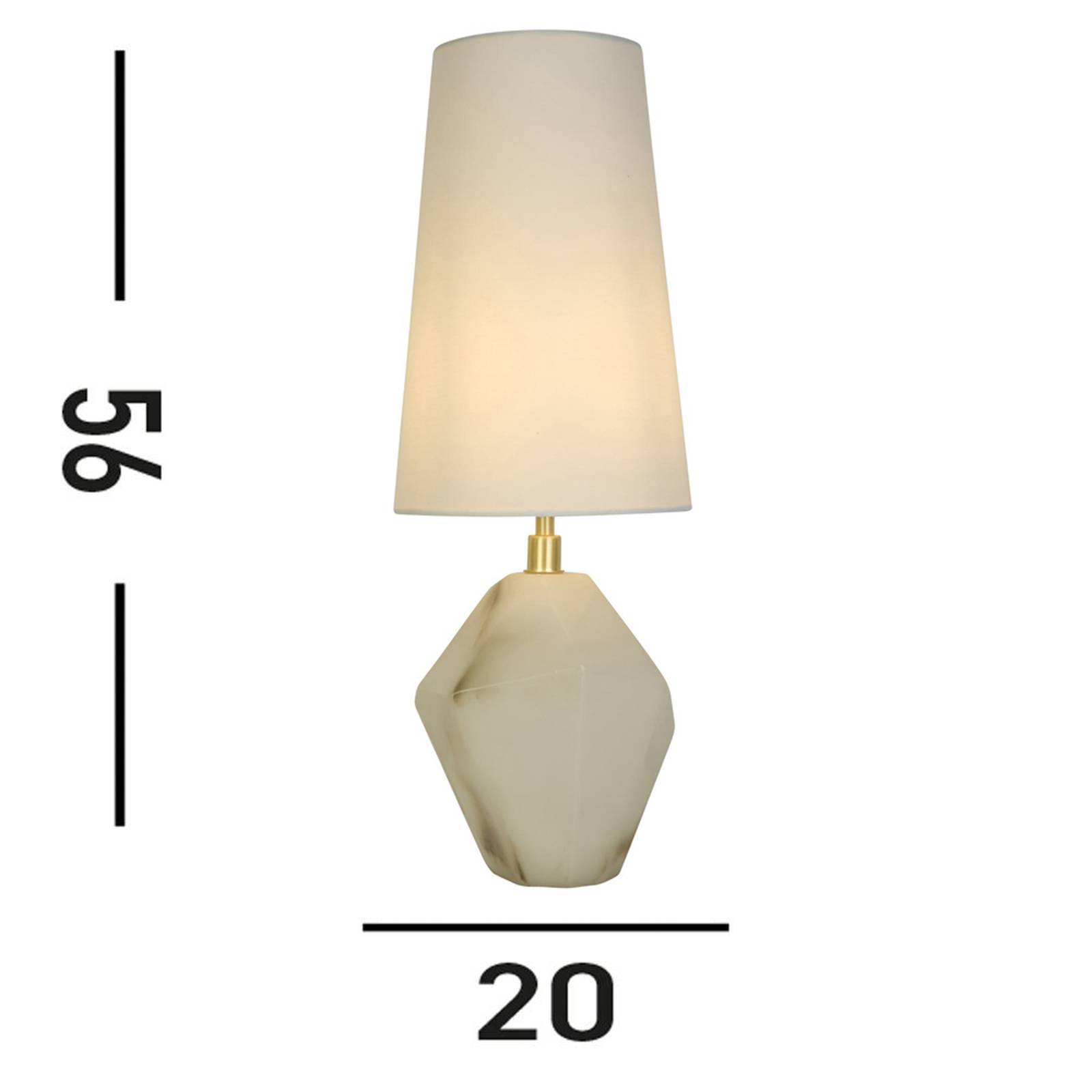 Searchlight Bordslampa Apex, Vitt / opal, Vardagsrum / matsal, Textil / tyger / siden, Bordslampa