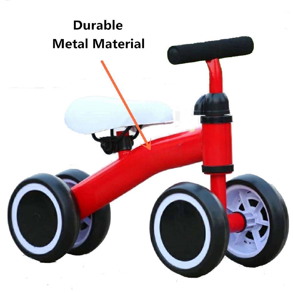 1-3 år Barn Lär Sig Gå Få Känsla Ingen Fotpedal Åk Leksaker för Barn Baby Småbarn Trehjuling Cykel Baby Balanscykel röd