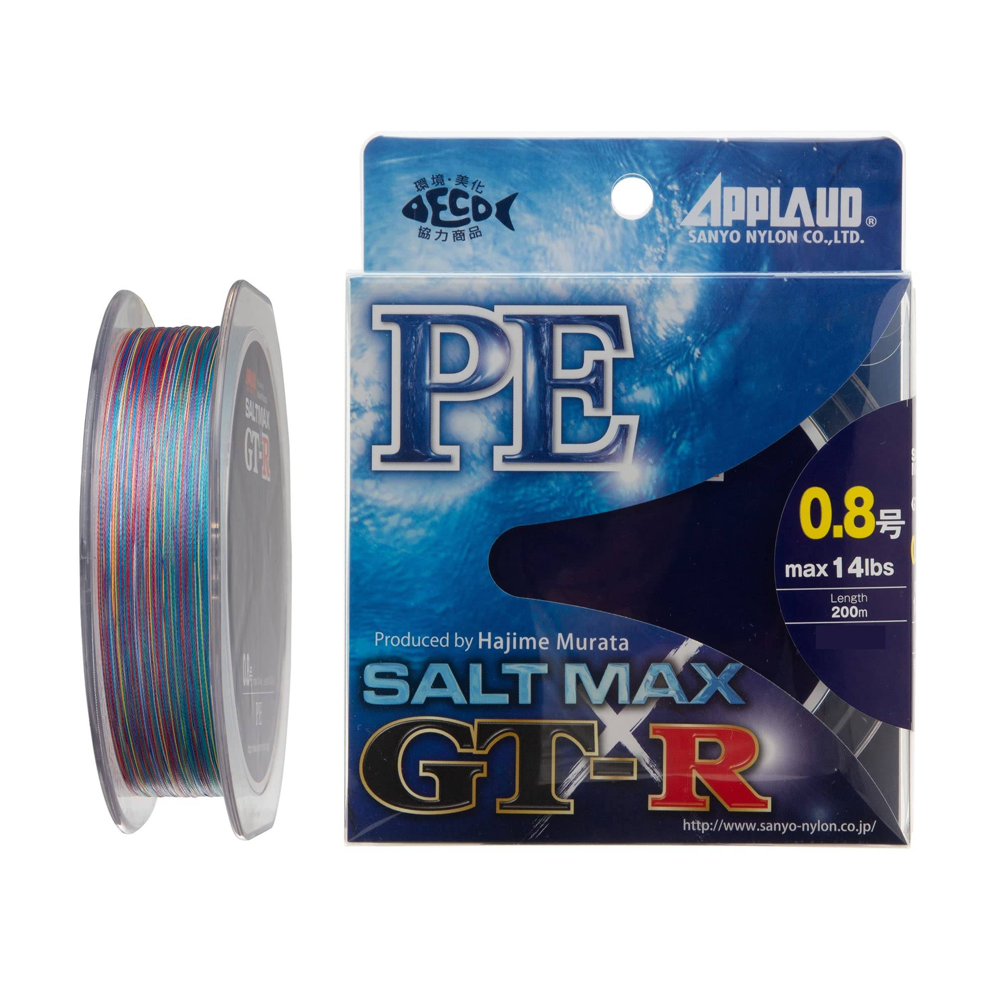 Sanyo Nylon PE Line, Approved Salt Max GT-R PE, 200m, No. 2, 35lb, 4 strands, 10m x 5 color-coded