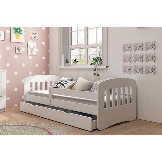 Kocot Kids Barnsäng - Classic 1 Vit - Med Madrass 160x80 Cm