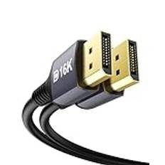 Stouchi DisplayPort-kabel 2.1 7M DP2.1/2.0 kabel [16K@60Hz, 10K@60Hz, 8K@120Hz, 4K@240Hz 165Hz 144 Hz] stöder 80 Gbps HDR DSC1.2a FreeSync G-Sync Display Port 2.1 kabel för spelskärm