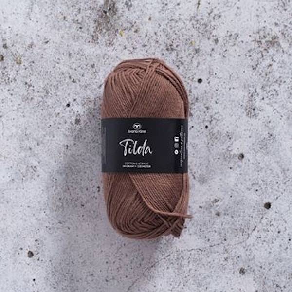 Tilda Garn Bomullsmix 50 g Chocolate Brown 26 Svarta Fåret