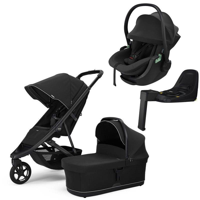 Thule Spring 2 duovagn + Thule Maple Connect babyskydd + isofixbas