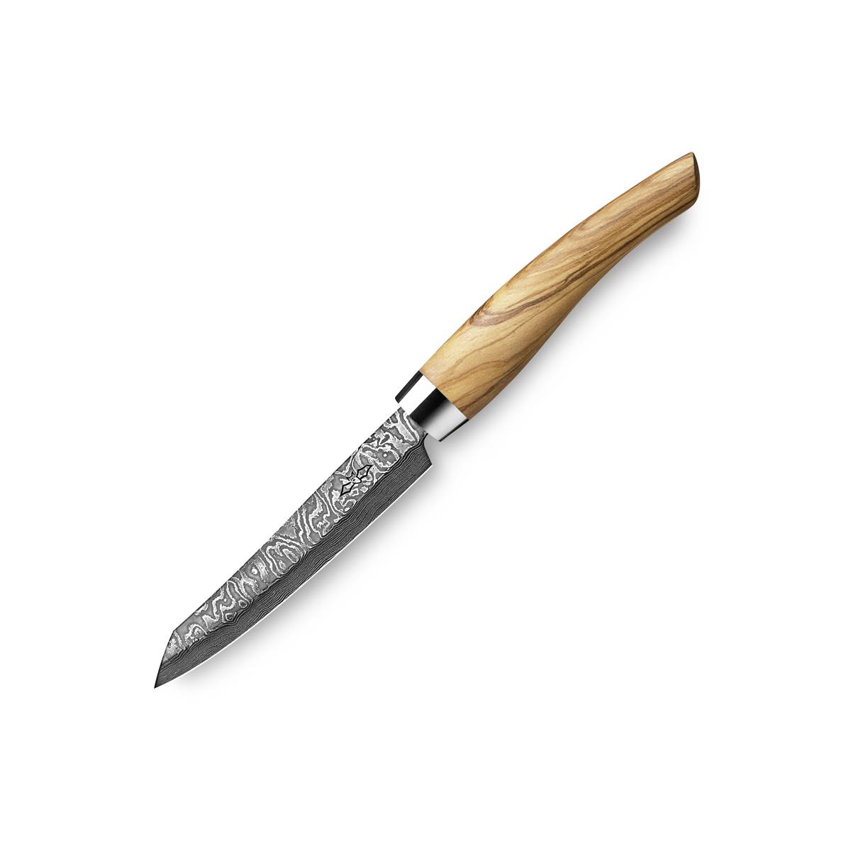 Nesmuk Exklusiv C100 Damast Officemesser 9 cm - Griff Olivenholz