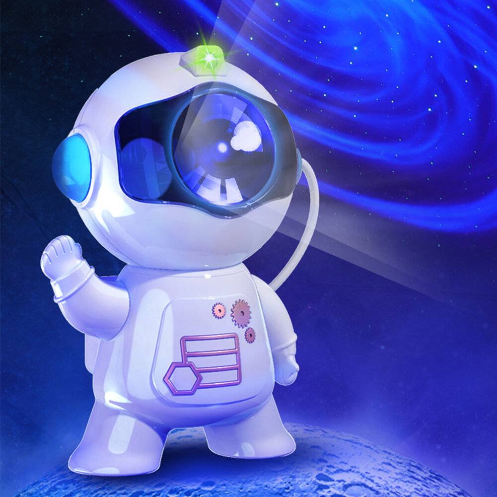 Astronaut Starry Projector LED Stjärnklar Himmlampa Rymdman Nattbelysning för Barnpresent Hemdekoration Ljus