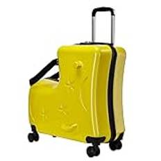 Barn åker på resväska | 3-siffrigt lösenordslås barn åker på bagage, 50,8 cm resväska med tysta hjul, säkerhetsbälten, styre, pedaler 6-12 år, gUL, Refer to description, Unisex