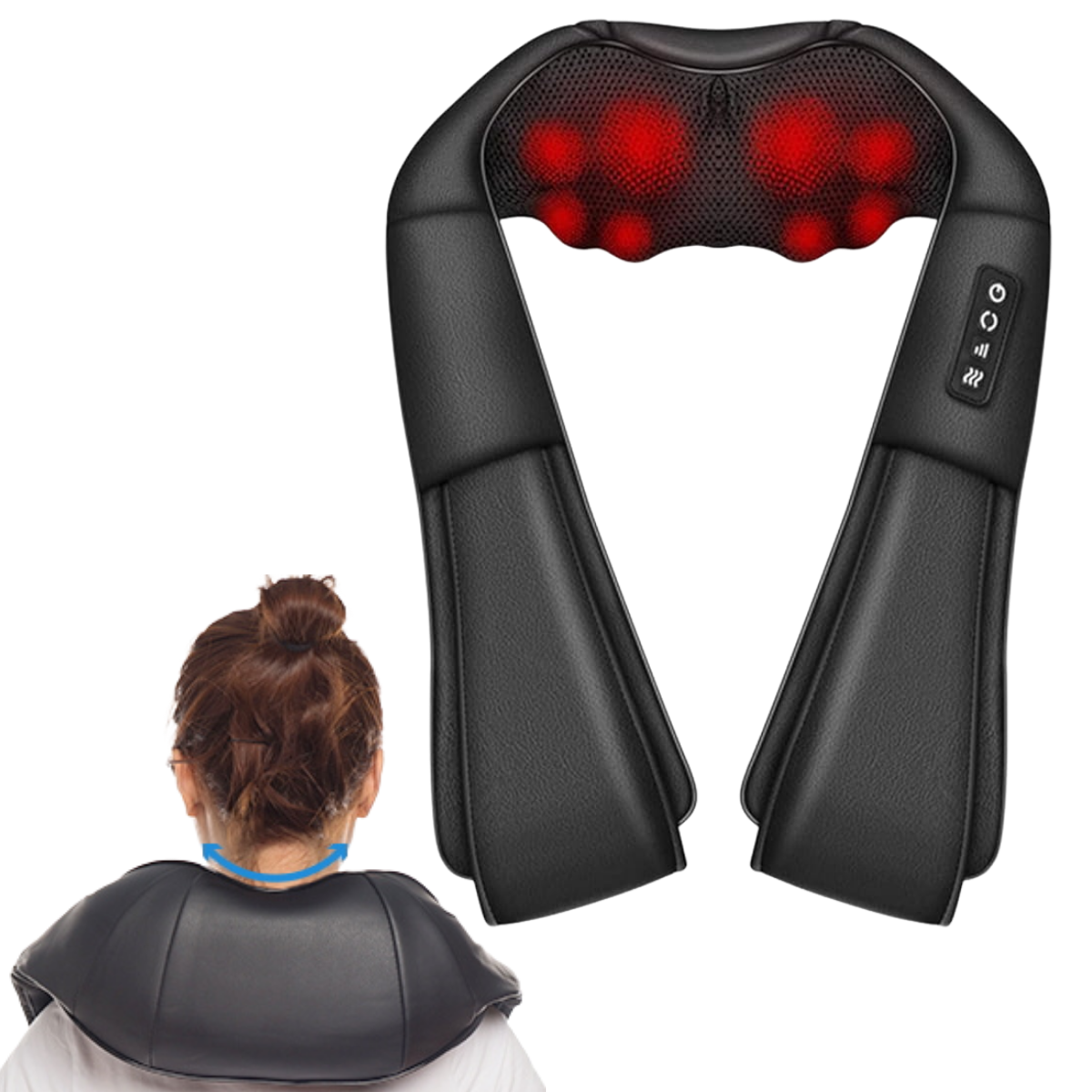 Massageapparat för nacke, rygg och axlar