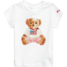 Polo Ralph Lauren Polo Bear Cotton Jersey Tee Str 18 mdr / 80 cm - Hvid Bluser Bomuld hos Magasin