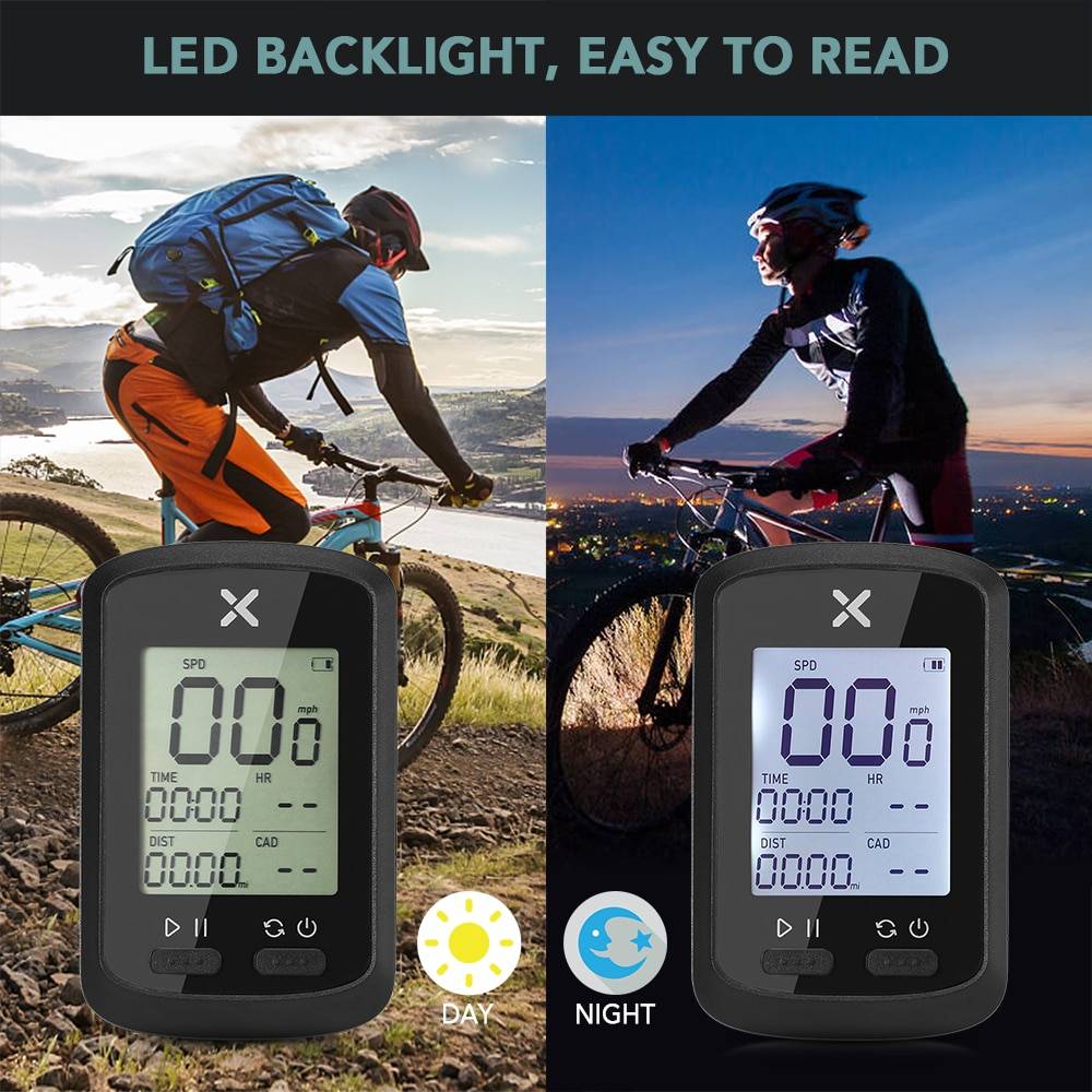 Smart gps cykeldator bt ant+ trådlös cykeldator digital cykelhastighetsmätare ipx 7 exakt cykeldator m/ skyddshölje - Stil 2