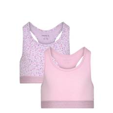 NAME IT Nkfshort Top 2P Pastel Lilac Dot Noos |Lila |116