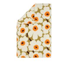 Marimekko - Unikko dc 135/140 x 200 cm Caramel, Cream & Warm Orange - Påslakan - Maija Isola - Beige