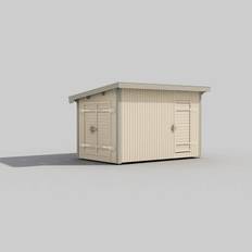 Friggebod Trähuset Saga 10-4 10 m² Byggsats Förråd i Trä med Pulpettak