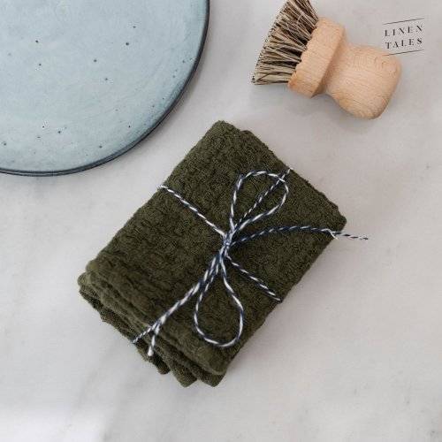Linen Tales Linen Tales Linen Dishcloth Set of 2 Martini Olive
