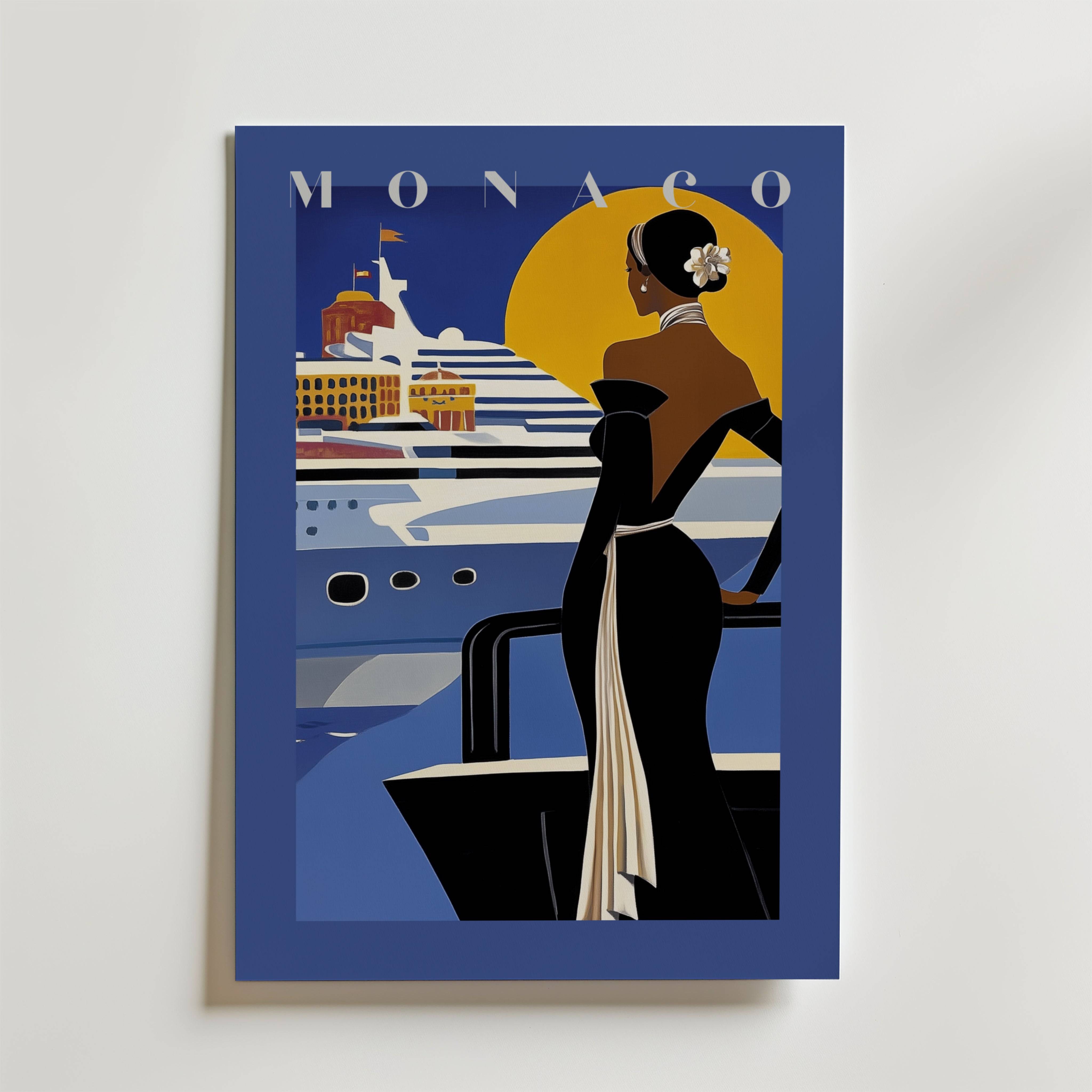Monaco No.2 Poster - Premium Canvas 40x50 cm