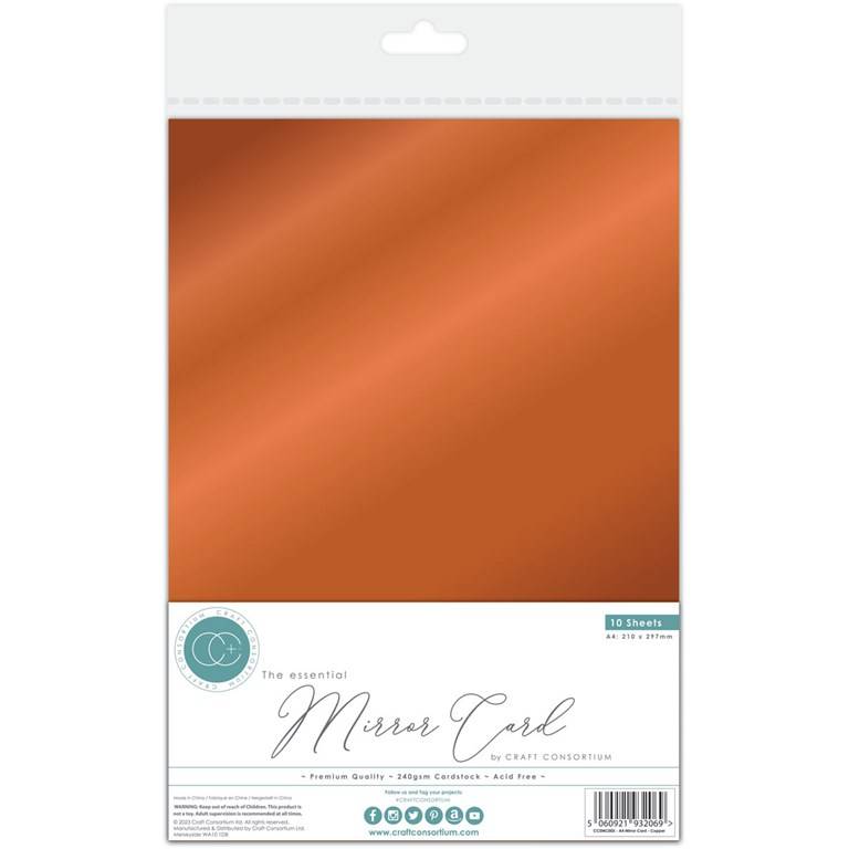 Metallisk Cardstock - A4 - 10st - Copper
