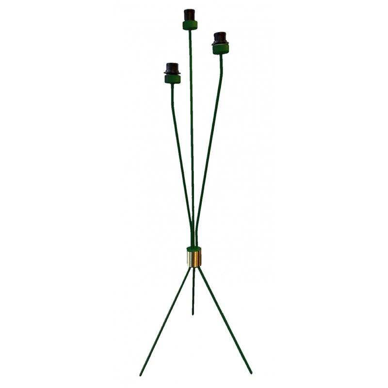 Hallbergs Belysning Ljusdal Tripod golvlampa 3:a, Grön med mässing - Grön med mässingsdetaljer
