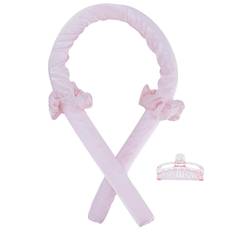 Heatless Hair Curler Foam Roller No Heat Curling Rod Headband with Hair Clip HairbandsBlack