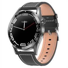 HDT3 Dual SIM Card Bluetooth Supported Smart Watch Water-Drinking Reminder Steps Ranking Multi-Motion Mode with Leather Watchband
