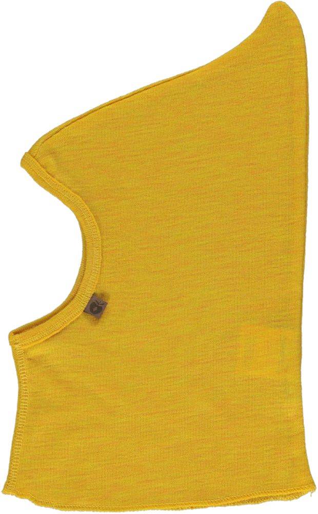 Elefanthue med top i merinould - Yellow / 3-4