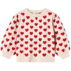 Fliink Alon Heart Pullover POMPEIAN RED/ SANDSHELL | Röd | 18 months