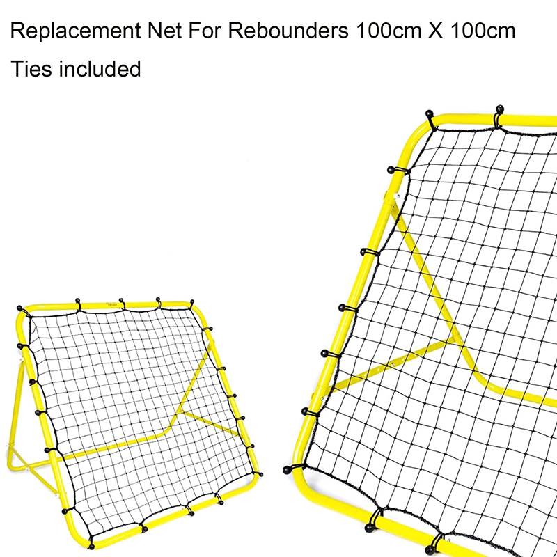 Football Rebound Net with 20 Elastic Ropes –Kickback Goalkeeper Training Net for Solo Practice, Target & Passing Drills