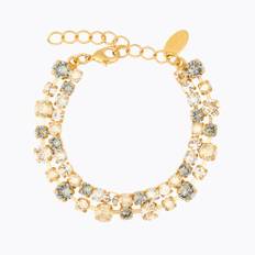 Caroline Svedbom Mini Pomona Armband, Black Golden Combo - Guld