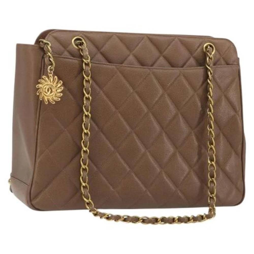 Chanel Vintage Pre-owned Vintage Skuldertaske - Vintage - Dame - Brun - ONE SIZE - Uld