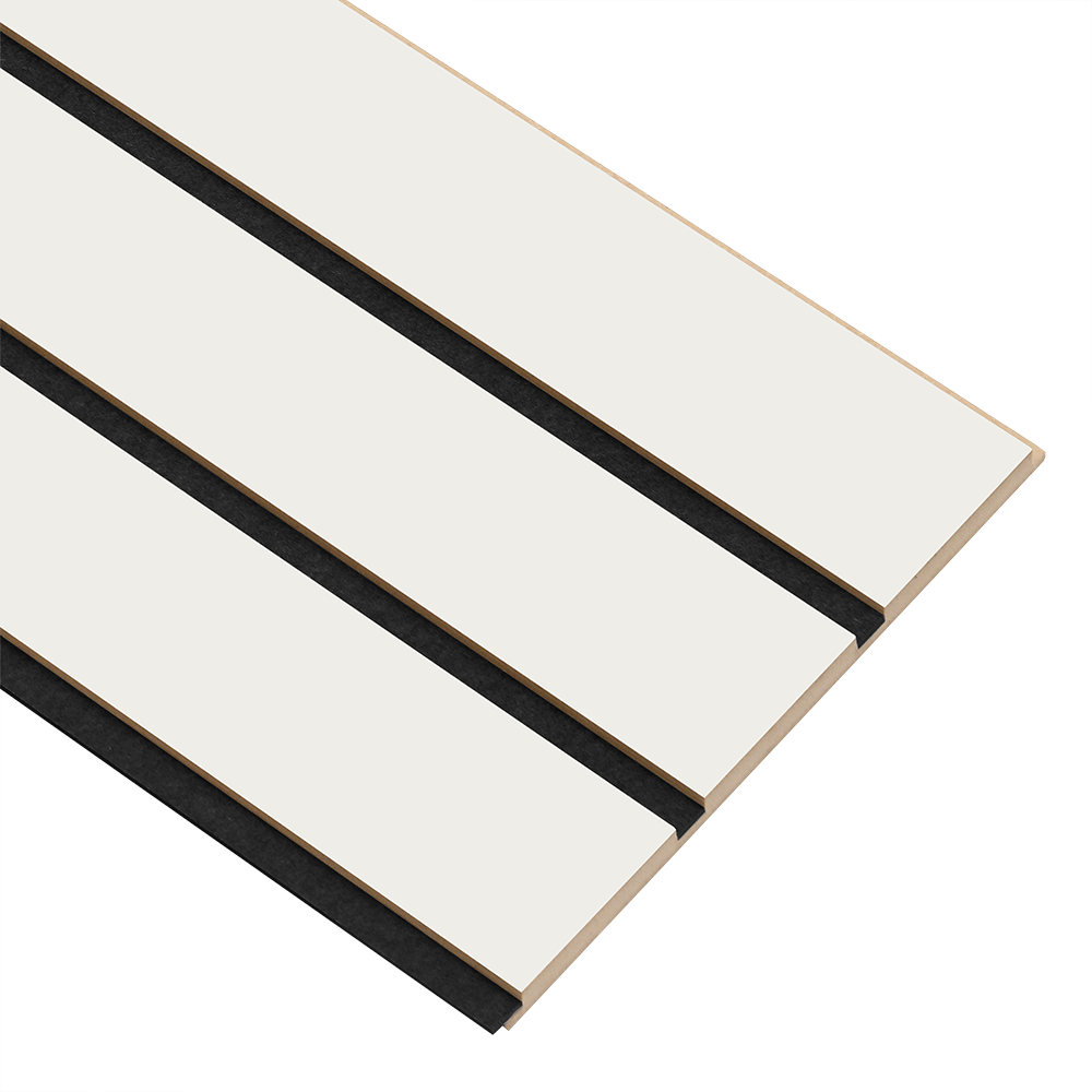 I-Wood Basic 3-lamel paneler i hvid malet - mål 16 x 300 x 2780 mm.