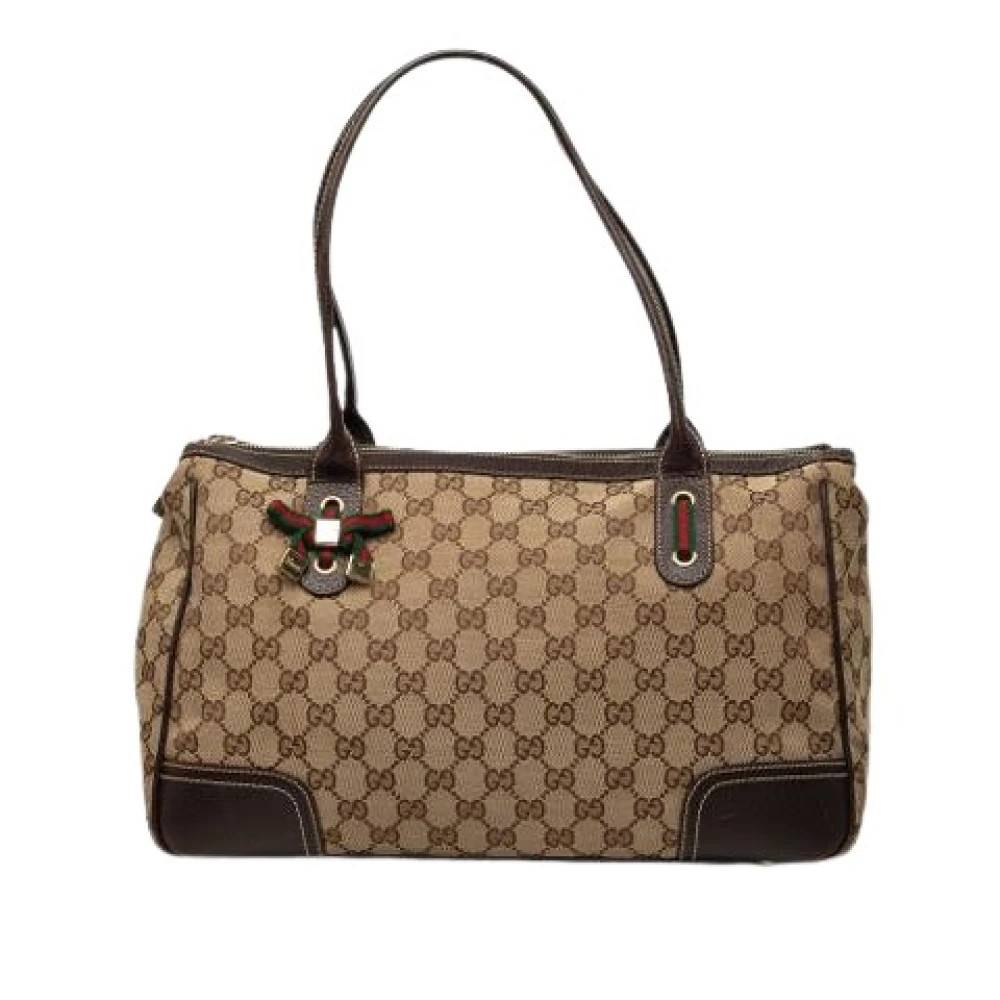 Gucci Vintage Pre-owned Vintage Skuldertaske - Vintage - Dame - Beige - ONE SIZE - Uld