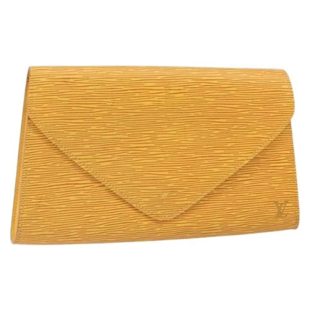Louis Vuitton Vintage Pre-owned Læder Clutch - Vintage - Dame - Gul - ONE SIZE - Læder