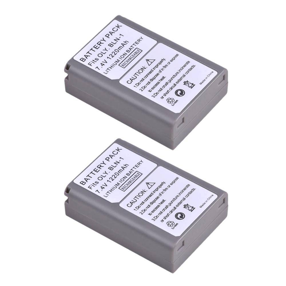 2x miljarder -1 ps miljarder 1 ps- miljarder 1 batteri + led inbyggd usb-dubbelladdare för olympus om-d e -m1, olympus pen f, om-d e -m5, pen e -p5, om-d