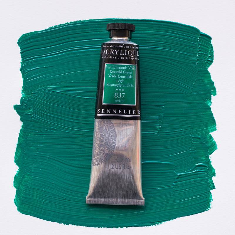 Sennelier Artist Acrylique Akrylfärg 60 ml Emerald Green S4 837 (3F)