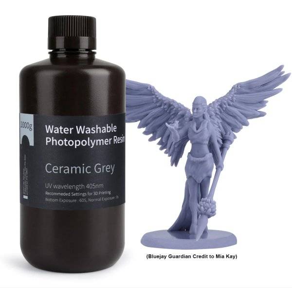 Elegoo Water-Washable Resin - 1 kg - Ceramic Grey.