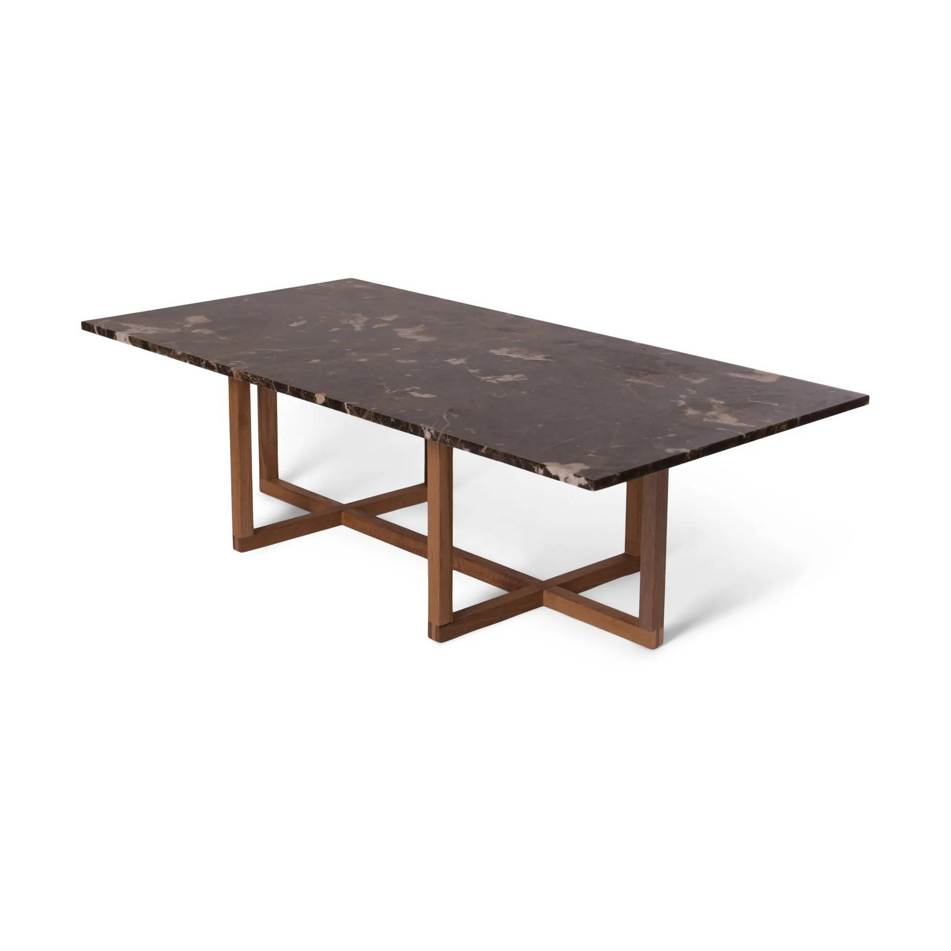 OX Denmarq Ninety sofabord 60x120 cm, smoked oak understel Brun marmor.