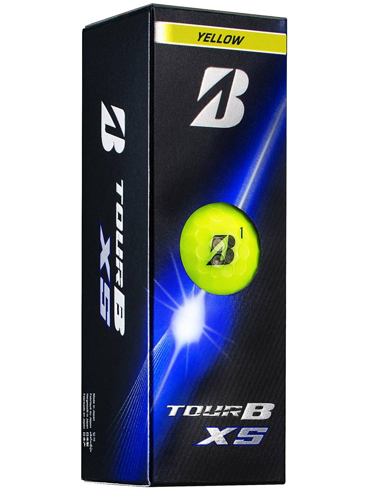 Bridgestone TOUR B XS Golf 1 Sleeve S6YXJ Balls, (3 Balls), Yellow,