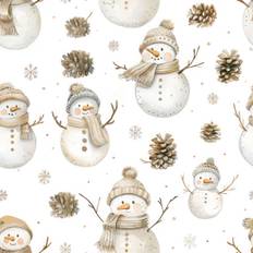 Snögubbe Jul Dekorplast
