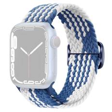 SKALO Flettet Rem Apple Watch Series 4-6 40mm - Blå-Hvid