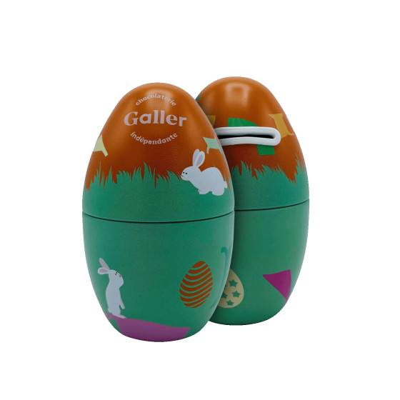 Set of chocolate Easter eggs Galler Metal Egg, 165 g