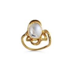 Maanesten - Siren ring i forgyldt sølv