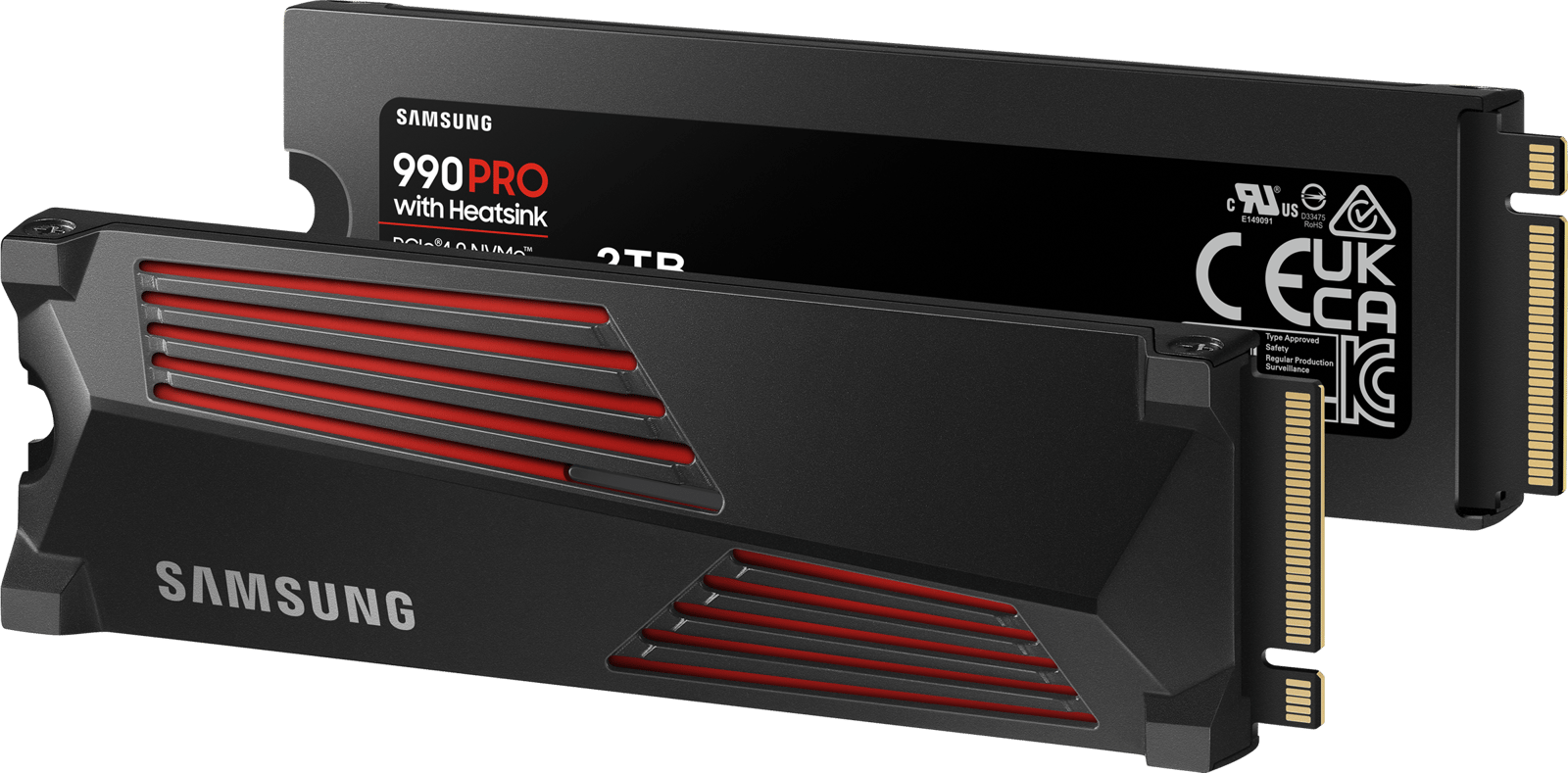 Samsung 990 PRO M.2 NVMe SSD 2TB med värmespridare