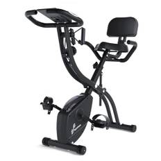 Sportneer motionscykel vikbar, 4-i-1 ergometer motionscykel, spinningscykel inomhus med 16 motståndsnivåer, ergometer vikbar med LCD-display och handpulssensorer, för nybörjare och proffs