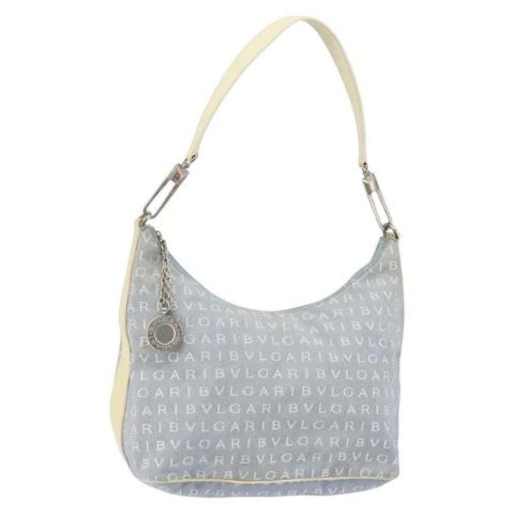 Bvlgari Vintage Pre-owned Canvas Skuldertaske - Vintage - Dame - Blå - ONE SIZE - Uld