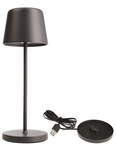 Canis Mini inden-/udendørs trådløs bordlampe H20,8 cm 2,3W LED - Mat mørkegrå