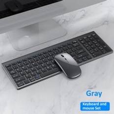 Bluetooth 5.0 2.4g trådlöst tangentbord och mus combo mini multimedia tangentbord mus set för laptop pc tv ipad macbook android - grön tangentbord och mus